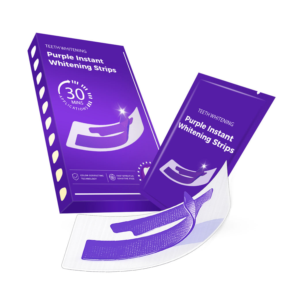 Teeth Whitening Strips Purple and Silver