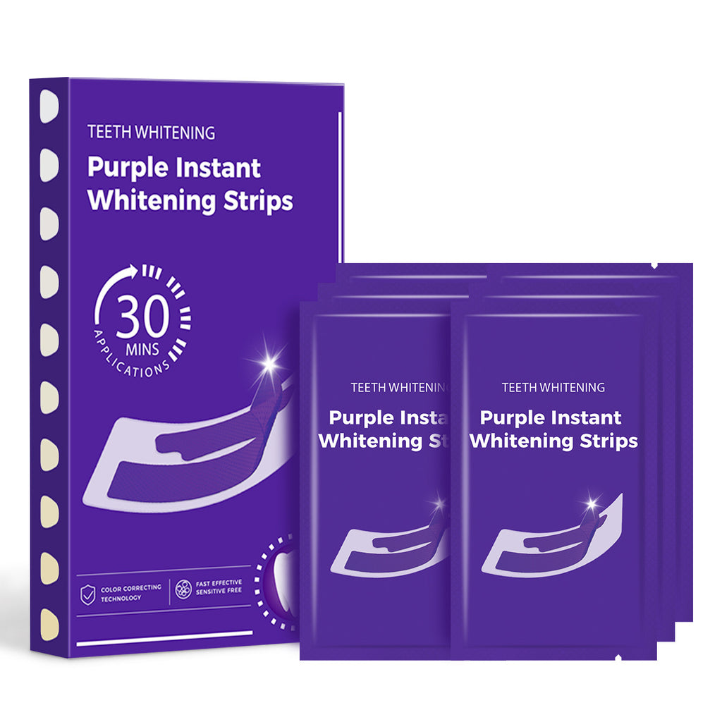 Teeth Whitening Strips Purple and Silver