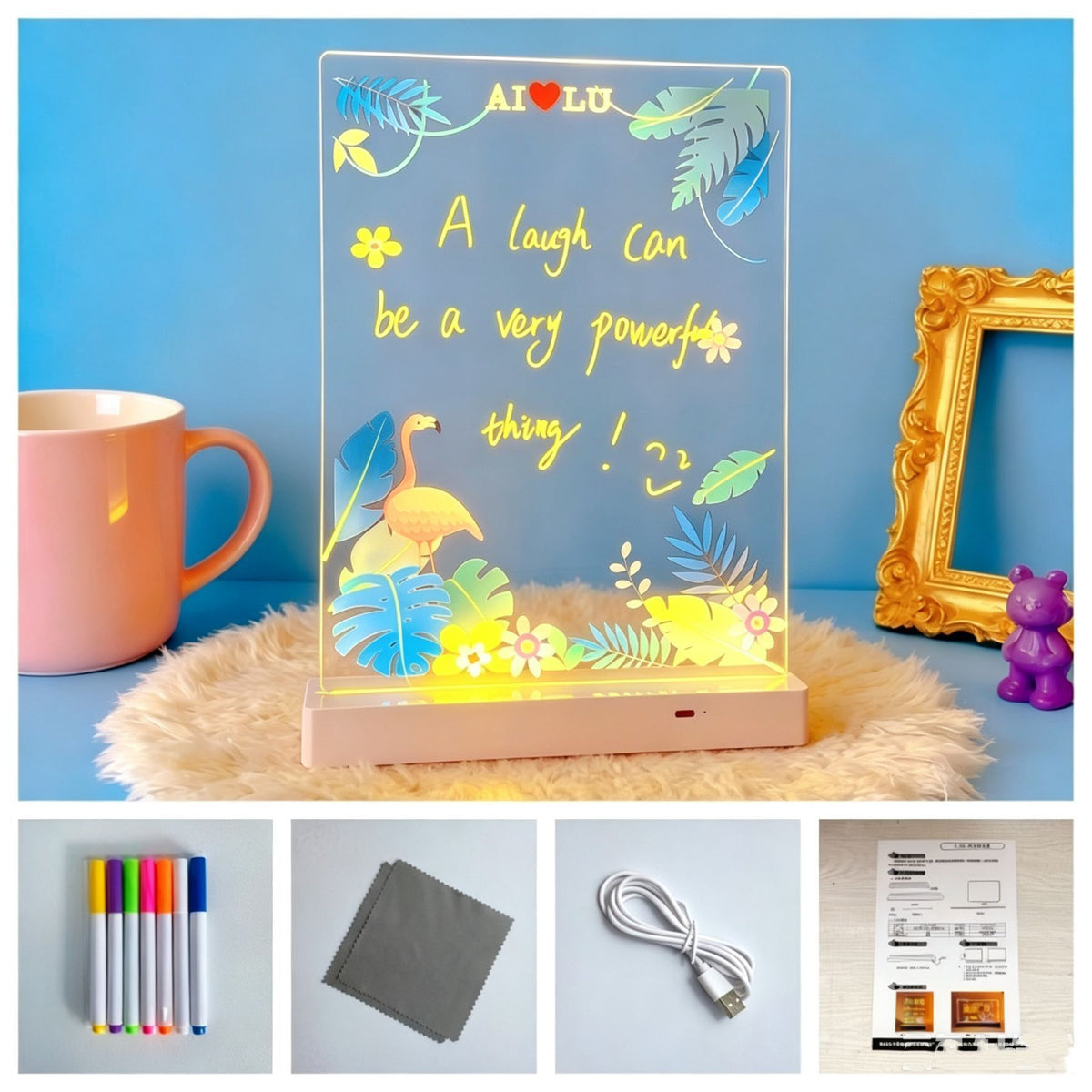 Rechargeable LED Acrylic Writing Message Board