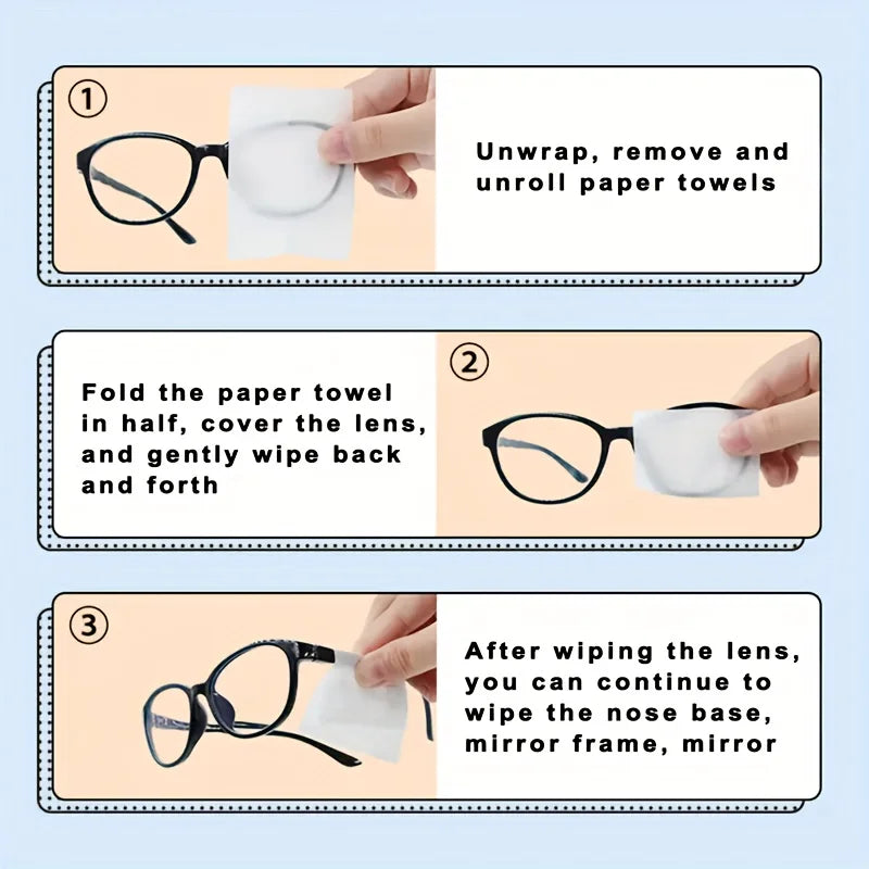 Disposable Eyeglass Cleaning Wipes – Streak-Free Care
