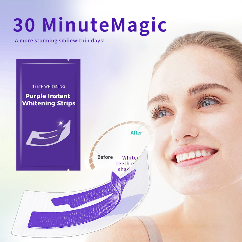 Teeth Whitening Strips Purple and Silver