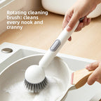 Long Handle Rotating Pot Cleaning Brush