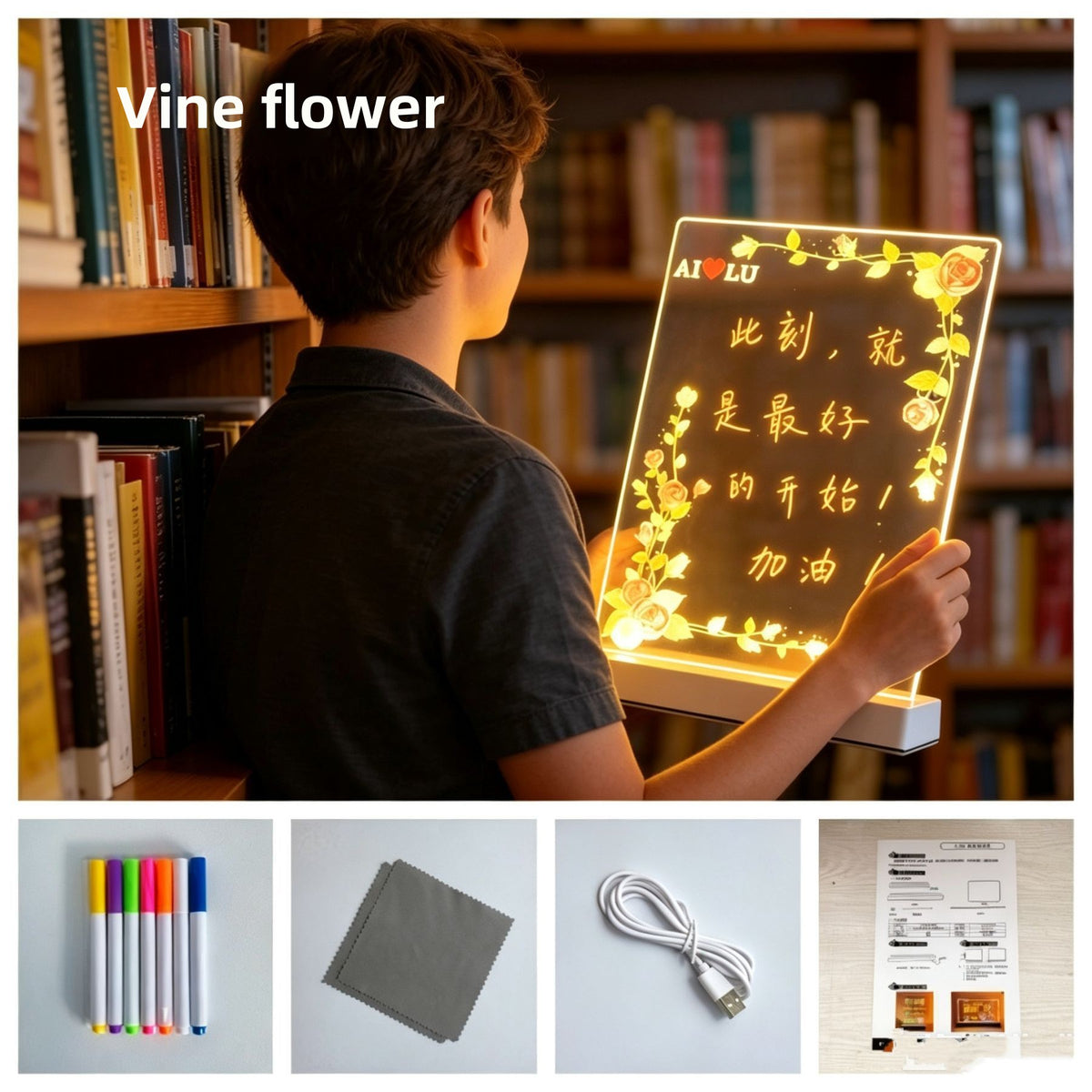 Rechargeable LED Acrylic Writing Message Board